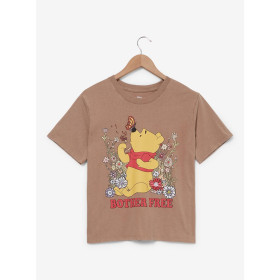 Disney Winnie the Pooh Floral Booh Bear Women's Slightly Cropped Skimmer T-Shirt 32467117_hi?$productMainDesktop$&fmt=auto