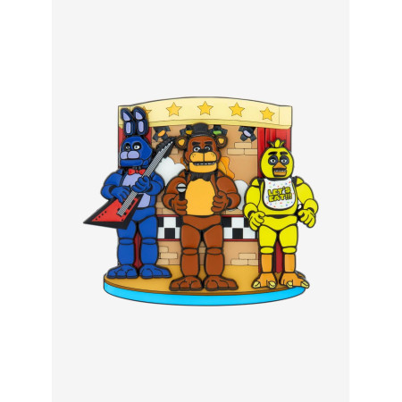 Five Nights At Freddy's Bonnie, Chica, & Freddy Stage Enamel Pin Set 32577042_hi?$productMainDesktop$&fmt=auto