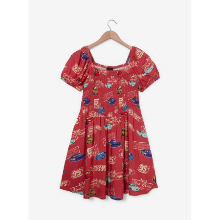 Her Universe Disney Pixar Cars Allover Vintage Print Smock Dress 32763743_hi?$productMainDesktop$&fmt=auto