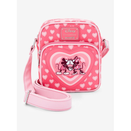 Loungefly Disney Mickey & Minnie Mouse Heart Allover Print Crossbody Bag  - Précommande Février 202532796675_hi?$productMainDesk