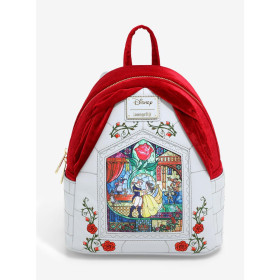 Loungefly Disney Beauty and the Beast Stained Glass Portrait Sac à dos 30608597_hi?$productMainDesktop$&fmt=auto