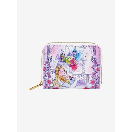 Loungefly Disney Sleeping Beauty Flowers & Three Good Fairies Mini Zipper Wallet30827633_hi?$productMainDesktop$&fmt=auto