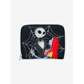 Loungefly l'étrange noël de Mr Jack Jack & Sally Spiderweb Mini Zipper Wallet Hot Topic Exclusive32431402_hi?$productMainDesktop