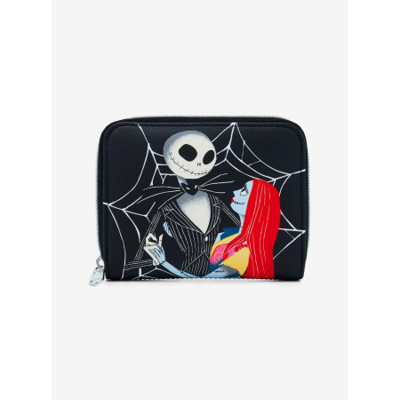 Loungefly l'étrange noël de Mr Jack Jack & Sally Spiderweb Mini Zipper Wallet Hot Topic Exclusive32431402_hi?$productMainDesktop