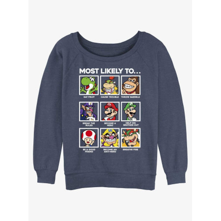 Nintendo Mario Most Likely To Group Womens Slouchy Sweatshirt20972435_hi?$productMainDesktop$&fmt=auto