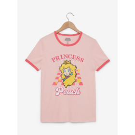 Nintendo Super Mario Bros. Princess Peach Women's Ringer T-Shirt 32467119_hi?$productMainDesktop$&fmt=auto