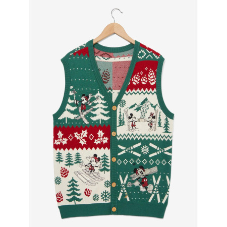 Our Universe Disney Mickey Mouse Skiing Embroidered Sweater Vest 32327417_hi?$productMainDesktop$&fmt=auto