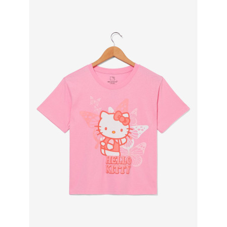 Sanrio Hello Kitty Butterfly Women's Cropped T-Shirt 32467278_hi?$productMainDesktop$&fmt=auto