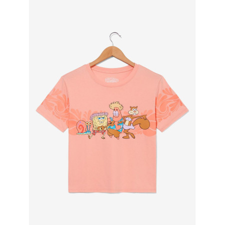 SpongeBob SquarePants Characters Floral Women's Cropped T-Shirt 32467112_hi?$productMainDesktop$&fmt=auto