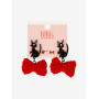   - Studio Ghibli Kiki's Delivery Service Jiji Crochet Bow Earrings  -