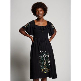 Disney Hocus Pocus Floral Icons Smock Midi Dress 32109674_hi?$productMainDesktop$&fmt=auto