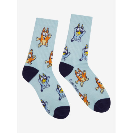   - Bluey Bingo & Bluey Allover Print Crew Socks - Précommande Novembre 2024 -