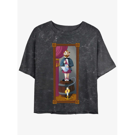 Disney The Haunted Mansion The Dynamite Gentleman Portrait Womens Mineral Wash Crop T-Shirt Her Universe Web Exclusive - Précomm