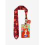 Disney  - Disney The Little Mermaid Ariel Red Floral Lanyard  -