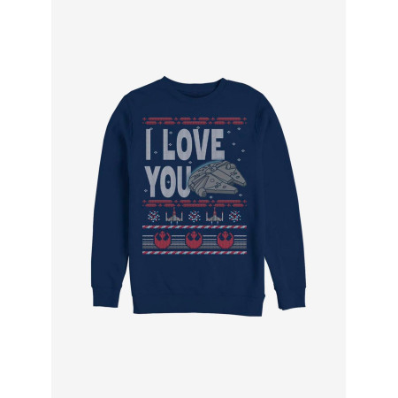 Star Wars I Love You Christmas Pattern Sweatshirt - Préco Décembre 202412822352_hi?$productMainDesktop$&fmt=auto