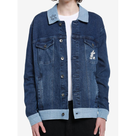 Our Universe Disney Mickey Mouse Patch Denim Jacket Our Universe Exclusive - Préco Décembre 202420348272_hi?$productMainDesktop$