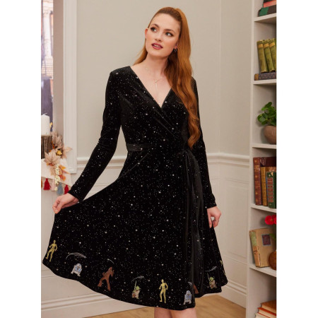 Her Universe Star Wars Galaxy Characters Velvet Long-Sleeve Dress Her Universe Exclusive - Préco Décembre 202432496495_hi?$produ