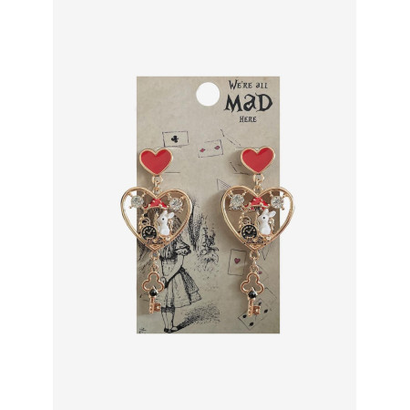 Lewis Carroll Alice's Adventures In Wonderland Heart Charm Earrings - Préco Mars 202532928632_hi?$productMainDesktop$&fmt=auto