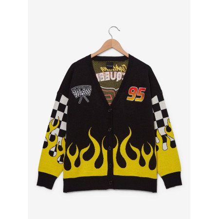 Disney Pixar Cars Lightning McQueen Flaming Checkered Women's Plus Size Cardigan  - Préco Janvier 202532656445_hi?$productMainDe