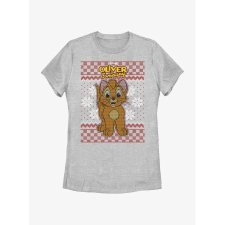 Disney Oliver & Company Oliver Ugly Christmas Womens T-Shirt - Préco Janvier 202520691513_hi?$productMainDesktop$&fmt=auto