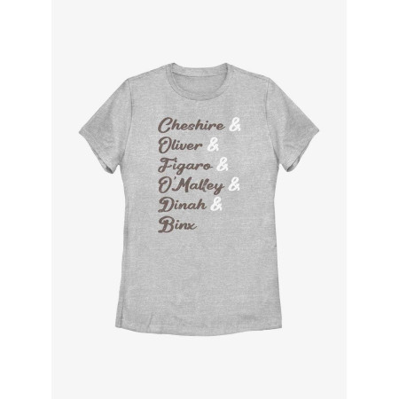 Disney Channel Cheshire, Oliver, Figaro, O'Malley, Dinah, Binx Womens T-Shirt - Préco Janvier 202520469764_hi?$productMainDeskto