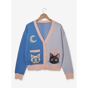 Pretty Guardian Sailor Moon Luna & Artemis Color Block Women's Cardigan  - Préco Janvier 202520669485_hi?$productMainDesktop$&fm