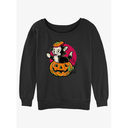 Disney100 Halloween Figaro Inside A Pumpkin Women's Slouchy Sweatshirt - Préco Avril 202531017802_hi?$productMainDesktop$&fmt=au