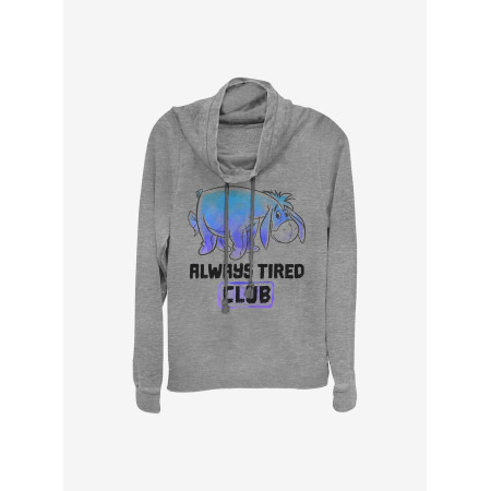 Disney Winnie The Pooh Eeyore Tired Club Cowl Neck Long-Sleeve Womens Top - Préco Avril 202514613666_hi?$productMainDesktop$&fmt