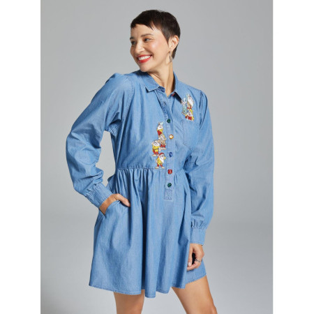 Disney Snow White and the Seven Dwarfs Portrait Denim Long-Sleeve Dress - Préco Avril 202520976588_hi?$productMainDesktop$&fmt=a
